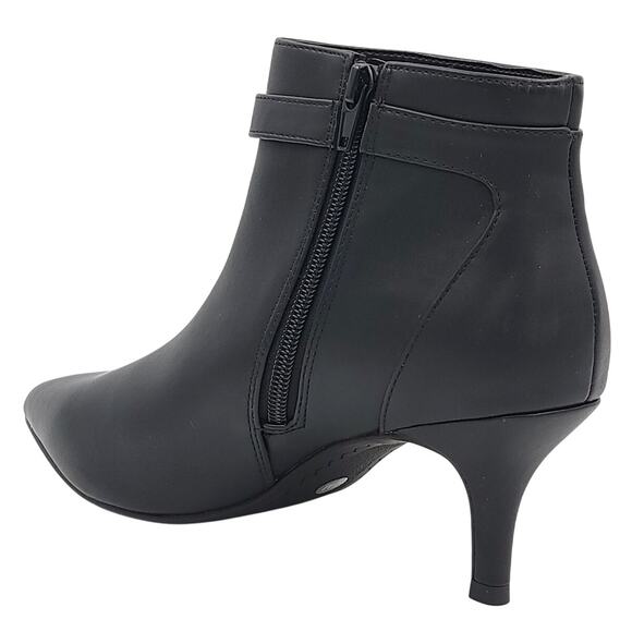 Charter Club Women Ulyssa Kitten Heel Ankle Booties Size US 8M Black PU - Picture 3 of 5